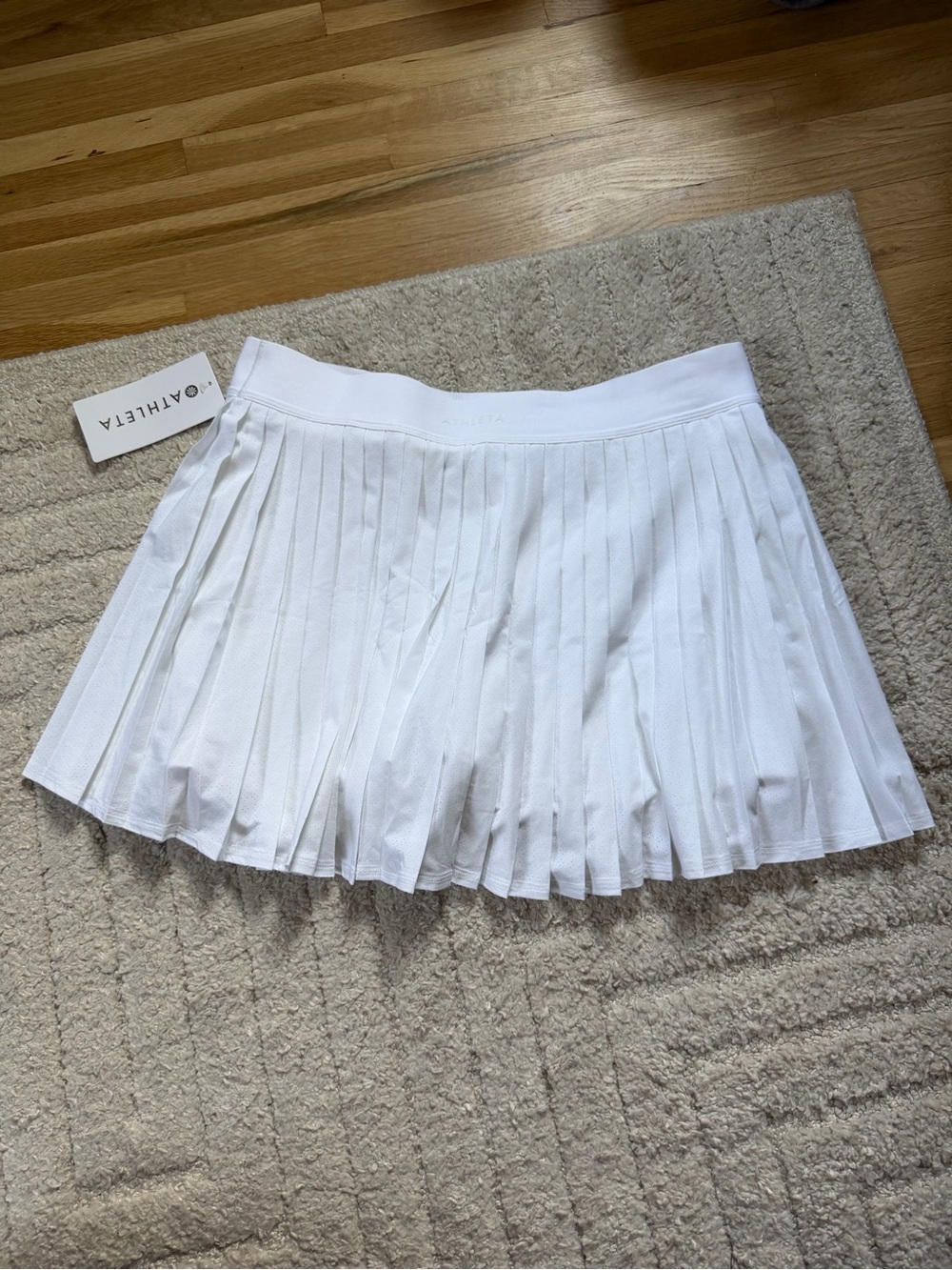 Athleta White Pleated Tennis Skort